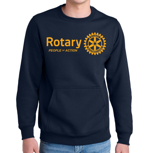 Rotary People of Action - Core Fleece Crewneck Pocket Sweatshirt Thumbnail