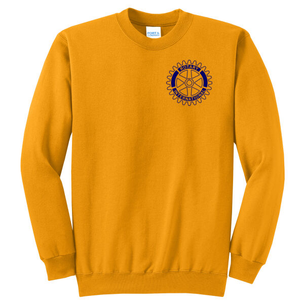 Rotary Wheel + Rotarian at Work   - Core Fleece Crewneck Sweatshirt Thumbnail