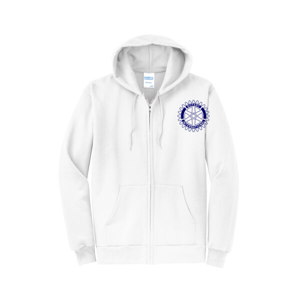 Rotary Wheel Left Chest  - Core Fleece Full Zip Hooded Sweatshirt Thumbnail