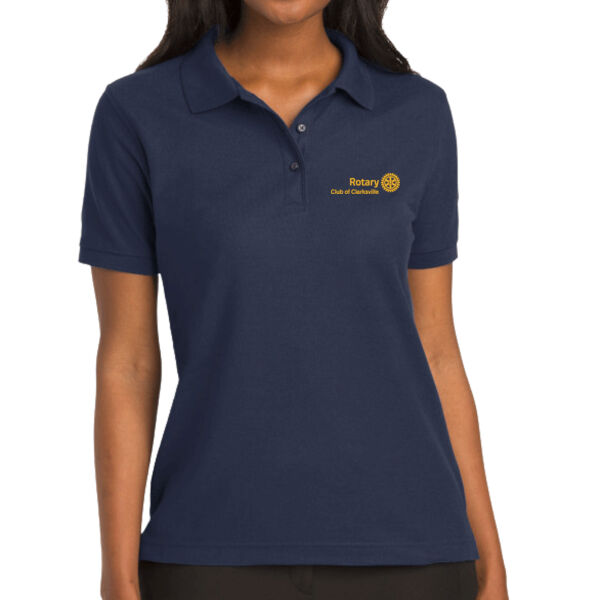 Embroidered Main Logo - Women's Silk Touch Polo Thumbnail